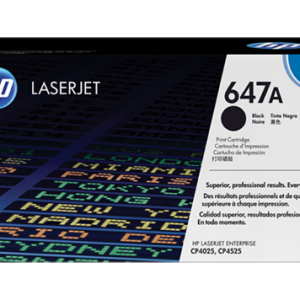 Tóner HP CE260A (647A) Negro Para L.J. CP 4025/ 4525