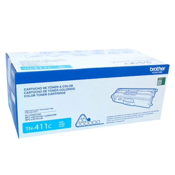 TONER BROTHER TN411C CIAN(MFCL8900CDW)1,800 PAG.