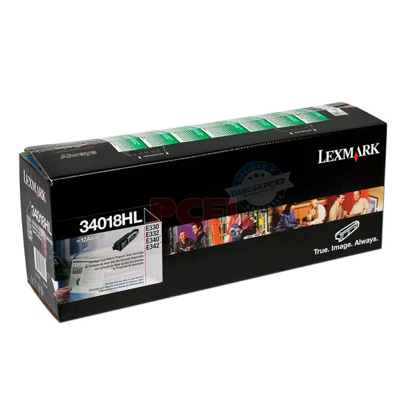 TONER LEXMARK 34018HL E330, E340, E332, E342 15K PAG.