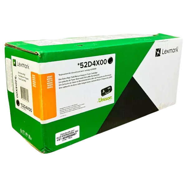 TONER LEXMARK 52D4X00 MX810, MS/MX711, 811, 812 45K PAG.